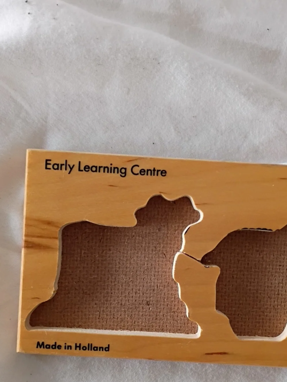 EUC Vintage Early Learning Centre Holland Farm Tractor Cow Wooden Peg Puzzle